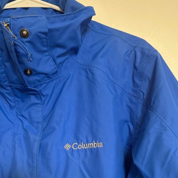 Columbia Ski Windbreaker Omni-Tech Jacket Zip Up Womens XL Snow Winter Fall Blue - Picture 2 of 10